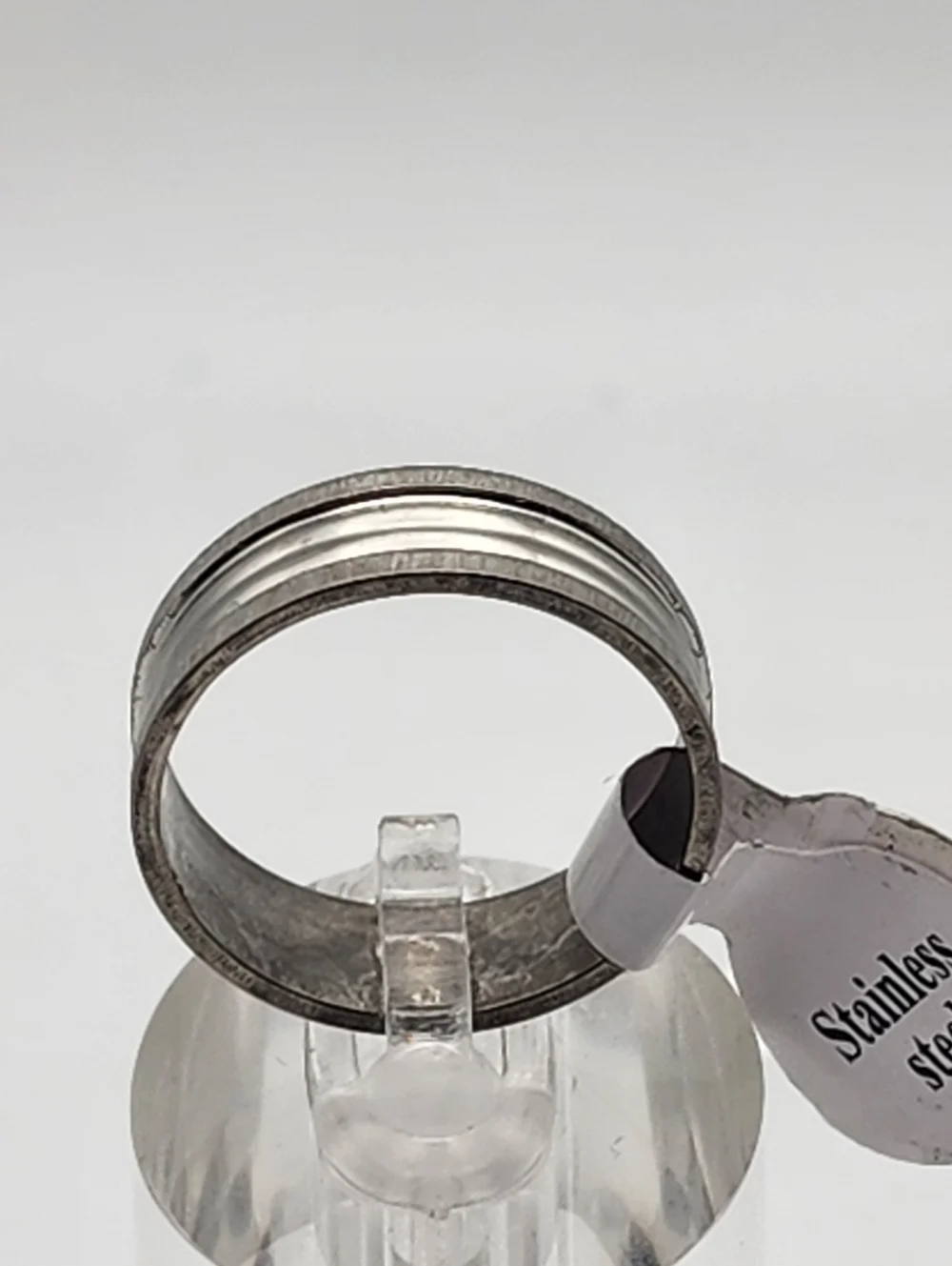 NWT Silver Tone Stainless Steel Band Ring (10.25)
